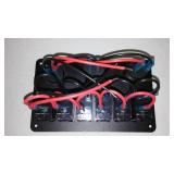 6 Gang Marine Boat Circuit Red LED Rocker Switch Panel Charger Voltmeter. Retail $39.73