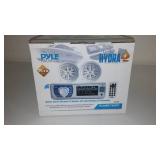 Waterproof Bluetooth Marine Stereo Receiver and Speaker Kit