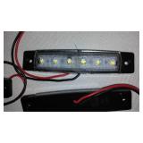 3.8 in. 6 LED White LED Indicator Light Marine Truck Camper Side Marker (10)