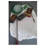 Tackle Boxes (3), Nets (2), and Worm Holder.