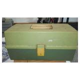 Plano Tackle Boxes (2), Frabill Dual Bait Bucket and Net.