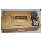 Plano Tackle Boxes (2), Frabill Dual Bait Bucket and Net.