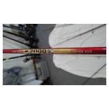 Rods (6) And Reels (5).