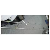 Rods and Reels (4) with net.