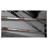 Rods and Reels (4) with net.