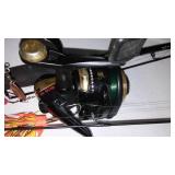 Rods and Reels (4) with net.