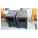 Matching Accent Tables (3) with electric outlets.