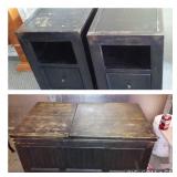 Matching Accent Tables (3) with electric outlets.