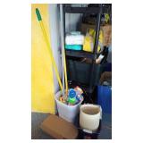 Assorted Cleaning Supplies and Buckets. New and Open.