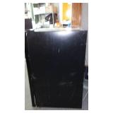 Mini Fridge And Storage Cabinet. 20 in. W x 22D x 33 in. T. (fridge) 24 in. W x 10 D x 66 in. T (Cabinet)