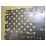 2nd Amendment American Flag Steel Sign 18"x34"