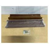 Floating Shelves for Wall - 24 Inch Ash Wood Shelves Set of 2, Walnut