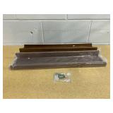 Floating Shelves for Wall - 24 Inch Ash Wood Shelves Set of 2, Walnut