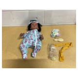 17in Reborn Baby Dolls Newborn Baby Dolls African American Black Girl with Heartbeat and Sound for Age 3+
