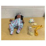 17in Reborn Baby Dolls Newborn Baby Dolls African American Black Girl with Heartbeat and Sound for Age 3+