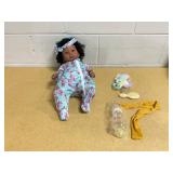 17in Reborn Baby Dolls Newborn Baby Dolls African American Black Girl with Heartbeat and Sound for Age 3+
