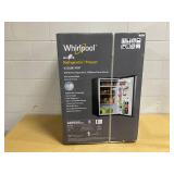 Whirlpool 4.3 Cu Ft Mini Fridge with Single Door, Chiller WH43S1E, Stainless Look