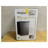 Whirlpool 4.3 Cu Ft Mini Fridge with Single Door, Chiller WH43S1E, Stainless Look