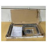 Short Bath Wood Storage Tower Black Metal