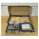 Short Bath Wood Storage Tower Black Metal