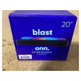 onn Bluetooth 2.0 Channel Soundbar with Multi-Color LED Lighting, 20", Black