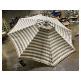 SunVilla 11 Round Cabana Stripe Aluminum Market Umbrella
