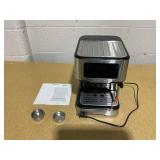 Chefman CraftBrew Espresso Machine w/ Steam Wand and Touch Controls  Stainless Steel