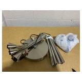 Simplee Adesso 67" Adjustable 5 Lite Brushed Steel Metal Floor Lamp