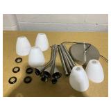 Simplee Adesso 67" Adjustable 5 Lite Brushed Steel Metal Floor Lamp