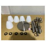 Simplee Adesso 67" Adjustable 5 Lite Brushed Steel Metal Floor Lamp