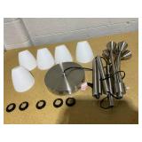 Simplee Adesso 67" Adjustable 5 Lite Brushed Steel Metal Floor Lamp