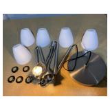 Simplee Adesso 67" Adjustable 5 Lite Brushed Steel Metal Floor Lamp