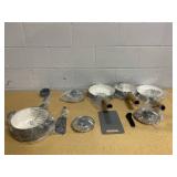 GreenLife 18-Piece Soft Grip Toxin-Free Healthy Ceramic Non-Stick Cookware Set, Gray, Dishwasher Safe