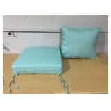 ARDEN 24.0-in x 24.0-in 2 -Piece Aqua Leala Deep seat patio chair cushion