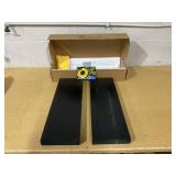 Axeman Floating Shelves, 2 Pack 8 Inch Deep Modern Solid Wood Wall Shelves for Storage, Wall Mounted Display Shelving with Invisible Heavy-Duty Metal Bracket, 24" W x 8" D x 1.6" H, Distressed Black