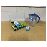 Brita Large 10 Cup Blue Tahoe Water Filter Pitcher with 1 Brita Elite Filter