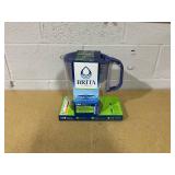 Brita Large 10 Cup Blue Tahoe Water Filter Pitcher with 1 Brita Elite Filter