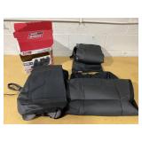 Genuine Dickies 3-Piece Black Peterson Vegan Leather Car Seat Covers, 43645WDI