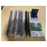 IHOMEPARK Outdoor Bird House Pole for Bluebird Hummingbird, 60" Adjustable Metal Bird Feeder Pole