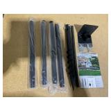 IHOMEPARK Outdoor Bird House Pole for Bluebird Hummingbird, 60" Adjustable Metal Bird Feeder Pole