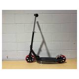 Razor Carbon Lux Kick Scooter - Red/Black, Spoked Large Wheels, Folding Scooter for up to 220 lbs