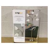 Simplee Adesso 67" Adjustable 5 Lite Brushed Steel Metal Floor Lamp