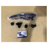 Brookstone Handheld Percussion Body Massager, 4 Vibration Modes, 5 Interchangeable Heads, Black