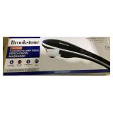 Brookstone Handheld Percussion Body Massager, 4 Vibration Modes, 5 Interchangeable Heads, Black
