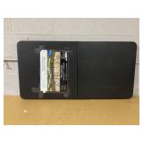 Mainstays 4 Foot Fold-in-Half Adjustable Folding Table, Rich Black