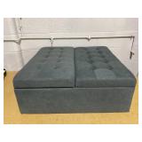 Wanan Large Square Storage Ottoman, 35" Tufted Ottoman with Storage