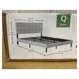 Queen Size Mainstays Upholstered Platform Bed