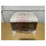 Woodspring Cane Base Ottoman Dark Walnut/Cream - Threshold Designed with Studio McGee