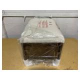 Woodspring Cane Base Ottoman Dark Walnut/Cream - Threshold Designed with Studio McGee