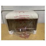 Woodspring Cane Base Ottoman Dark Walnut/Cream - Threshold Designed with Studio McGee